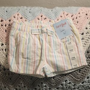 Cat & Jack Multicolor Striped Baby Shorts